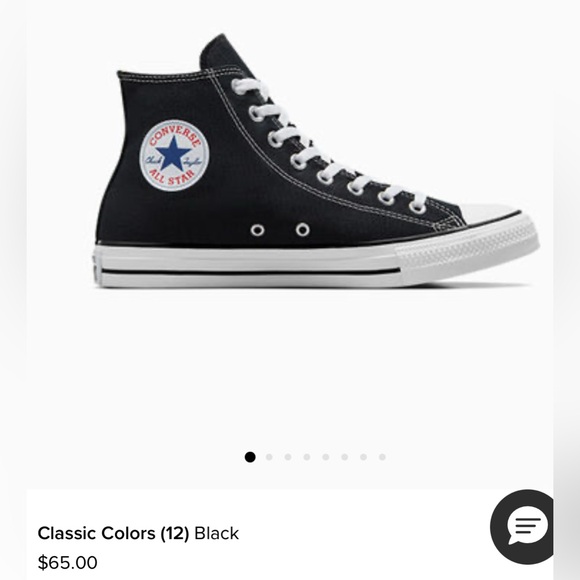 Converse Chuck Taylor Men’s All Star Canvas Black/White High-Top Sneakers(12) - Picture 11 of 11
